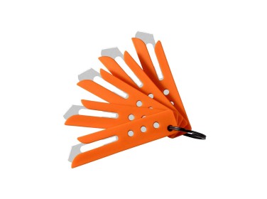 Hogue #60-Style Blades with Guard 5 Pack Orange