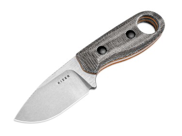 Kizer Beaver Nitro-V Black Micarta & Orange G10