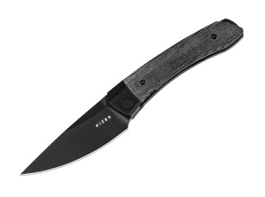 Kizer Mini Momo 154CM Aluminum & Micarta All Black