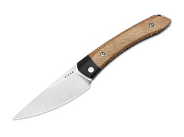 Kizer Momo Nitro-V Black G10 Micarta Natural