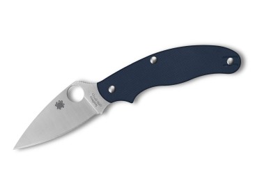 Spyderco UK Penknife Cobalt Blue G10 CPM-SPY27 PlainEdge